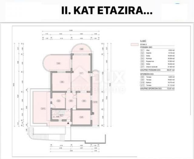 OPATIJA, CENTAR - dvoetažni stan 200m2 na 2. katu 3S+DB s panoramskim pogledom na more + okoliš 100m