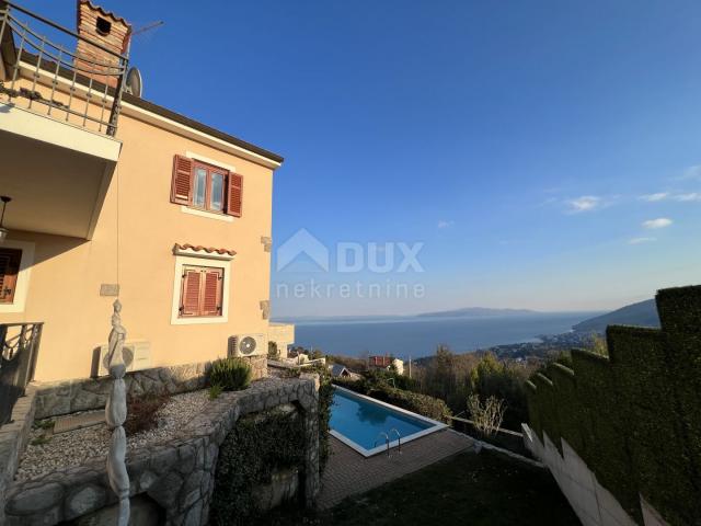 OPATIJA, POLJANE - Rustic villa of 300m2 with panoramic views of the Kvarner Bay