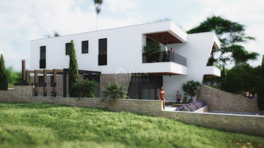 ISTRIA, PULA - Modern semi-detached house with swimming pool