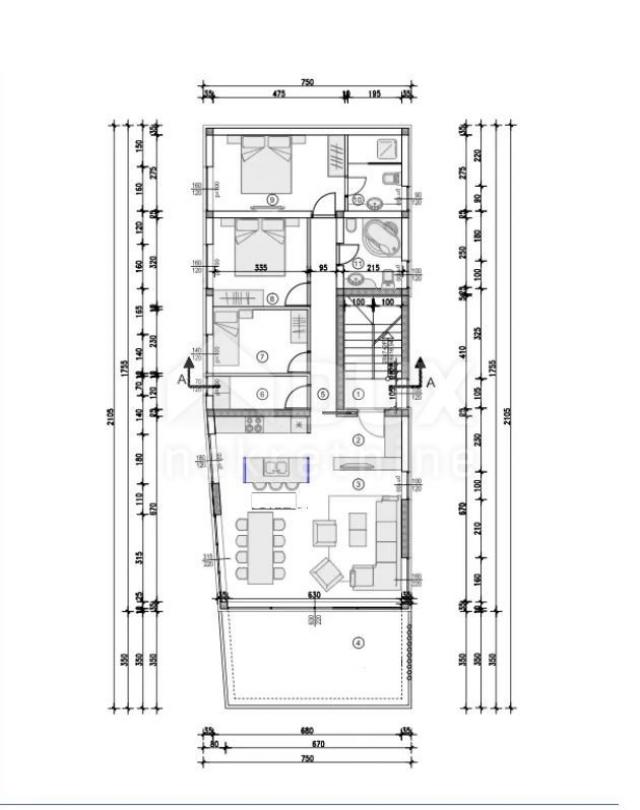 ZADAR, KOŽINO - Wohnung in einem neuen Gebäude, 2. Reihe vom Meer