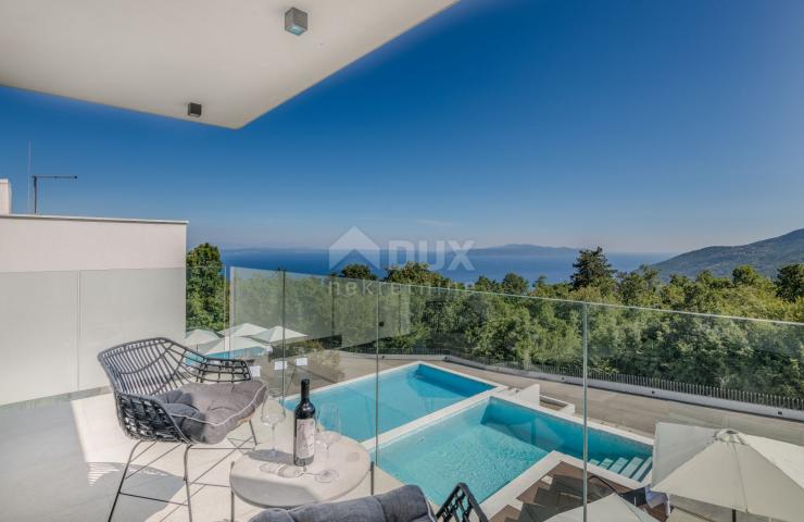 OPATIJA - Moderne, neu gebaute, freistehende Villa mit Panoramablick auf das Meer