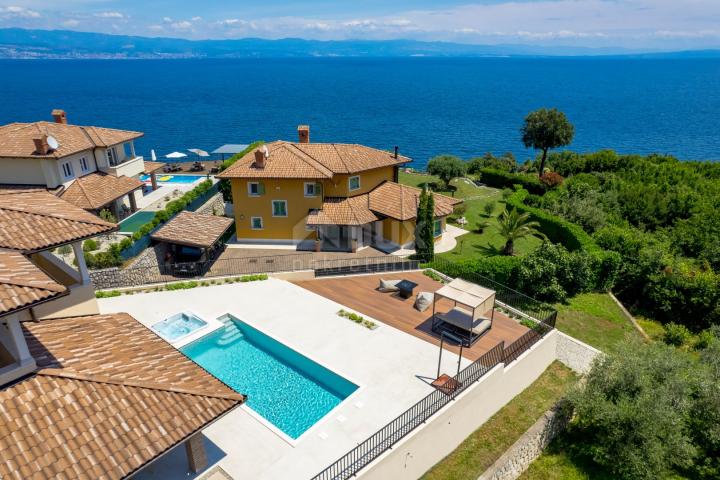 OPATIJA RIVIERA - newly built Mediterranean villa on a cliff, first row to the sea