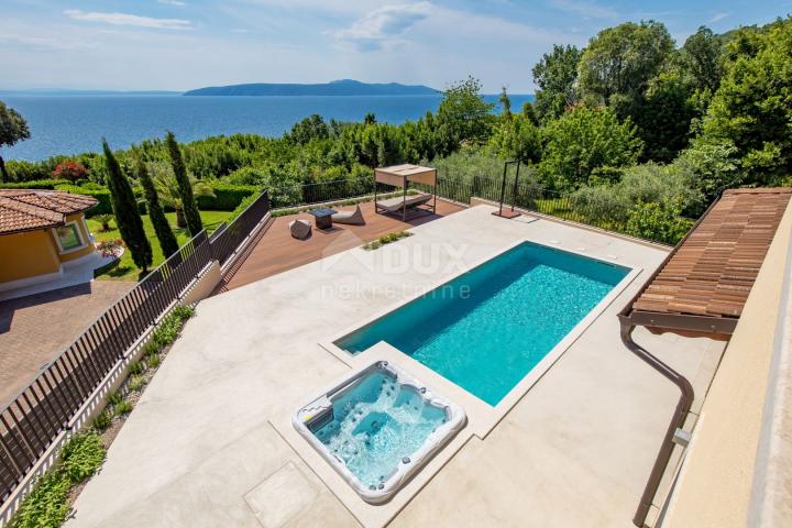 OPATIJA RIVIERA - newly built Mediterranean villa on a cliff, first row to the sea