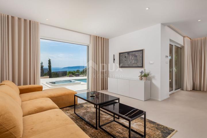 OPATIJA RIVIERA - newly built Mediterranean villa on a cliff, first row to the sea