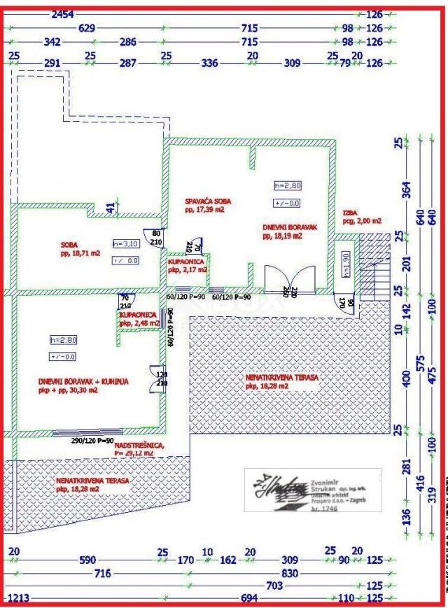 PAG ISLAND, PAG TOWN - semi-detached house 180 m2 for tourism