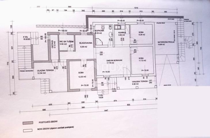 SENJ, SVETI JURAJ - Predivna apartmanska kuća prvi red od mora