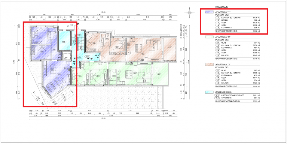 OPATIJA, CENTAR- stan novogradnja 65, 02m2 s panoramskim pogledom na more + okoliš 91, 54m2 - APARTM