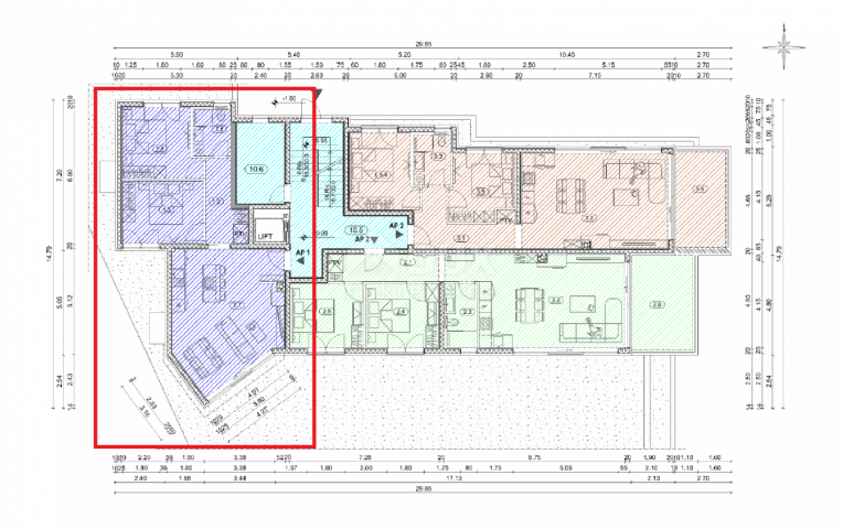 OPATIJA, CENTAR- stan novogradnja 65, 02m2 s panoramskim pogledom na more + okoliš 91, 54m2 - APARTM