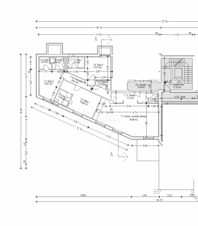 OPATIJA- stan u novogradnji 143m2 s pogledom na more+ okućnica 57m2- APARTMAN 3