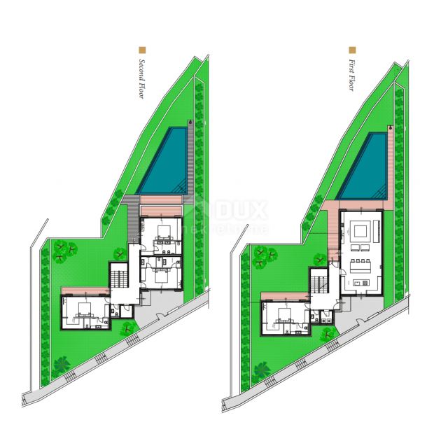 PRIMOŠTEN – Luxusvilla mit Pool, erste Reihe zum Meer