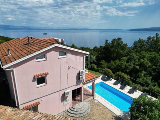 OPATIJA, IČIĆI, POLJANE- villa 500m2 s pogledom na more i bazenom + okoliš  1600m2