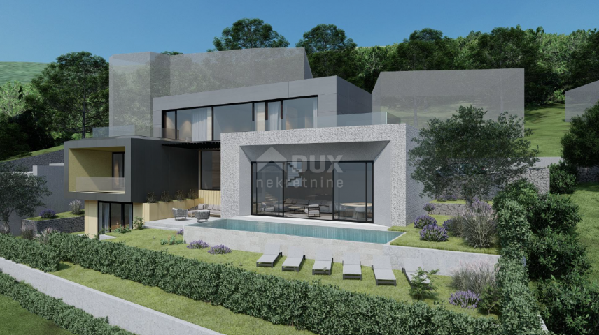 OPATIJA, CENTER - 3 plots of land for the construction of 3 villas with swimming pool with building 