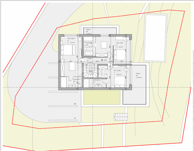 OPATIJA, CENTER - 3 plots of land for the construction of 3 villas with swimming pool with building 