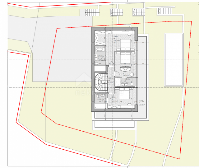 OPATIJA, CENTER - 3 plots of land for the construction of 3 villas with swimming pool with building 