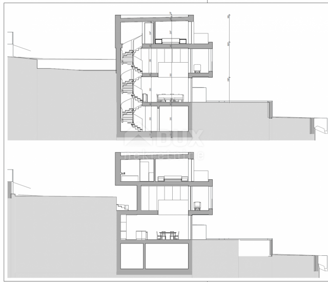 OPATIJA, CENTER - 3 plots of land for the construction of 3 villas with swimming pool with building 