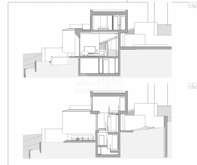 OPATIJA, ZENTRUM - 3 Grundstücke für den Bau von 3 Villen mit Swimmingpool mit Baugenehmigung, Zentr