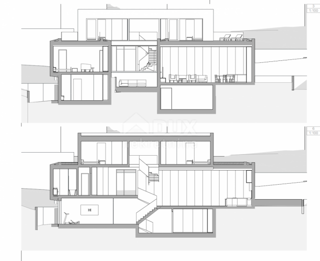 OPATIJA, CENTER - 3 plots of land for the construction of 3 villas with swimming pool with building 