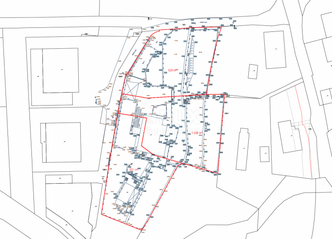 OPATIJA, CENTER - land 921m2, in the center of Opatija with a building permit for a villa with a swi