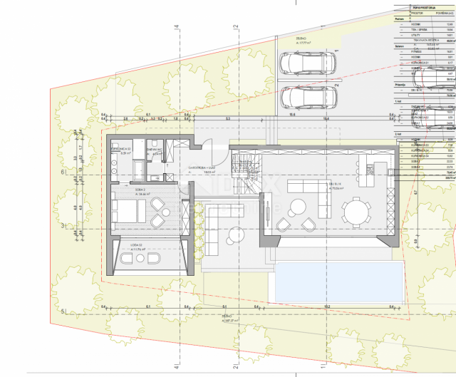 OPATIJA, CENTER - land 921m2, in the center of Opatija with a building permit for a villa with a swi