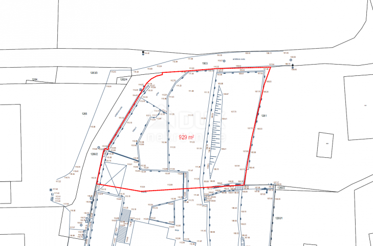 OPATIJA, CENTER - land 929m2 for villa with pool with building permit, center of Opatija, panoramic 