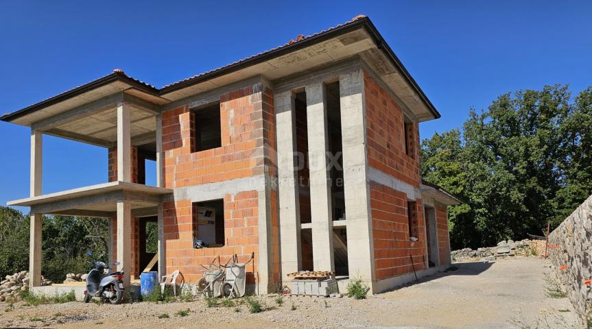 INSEL KRK, VRBNIK (Umgebung) - Rohbau-Haus in ruhiger Lage