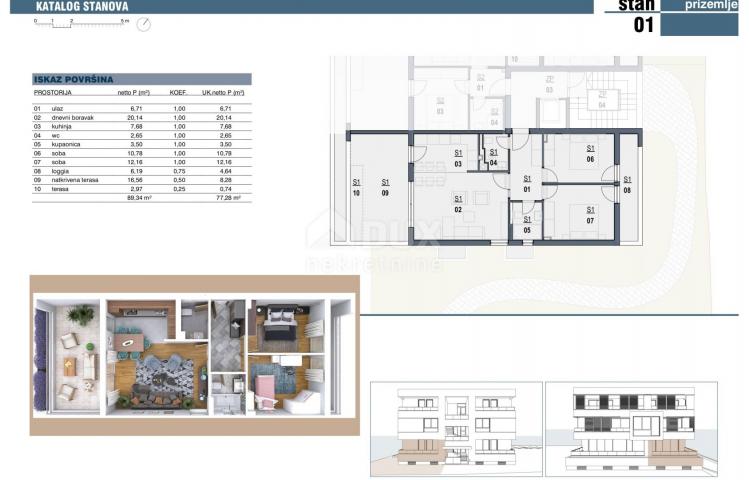 ZADAR, MELADA - Geräumige Wohnung mit Garage im Neubau S1