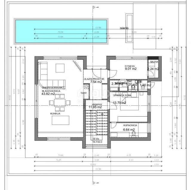 ZADAR, PRIVLAKA - Luxusvilla am Meer im Bau