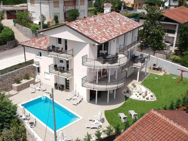 OPATIJA, LOVRAN, IKA- villa 380m2 s panoramskim pogledom na more i bazenom + uređena okućnica 700m2