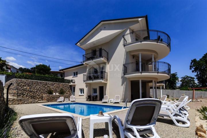 OPATIJA, LOVRAN, IKA- villa 380m2 s panoramskim pogledom na more i bazenom + uređena okućnica 700m2