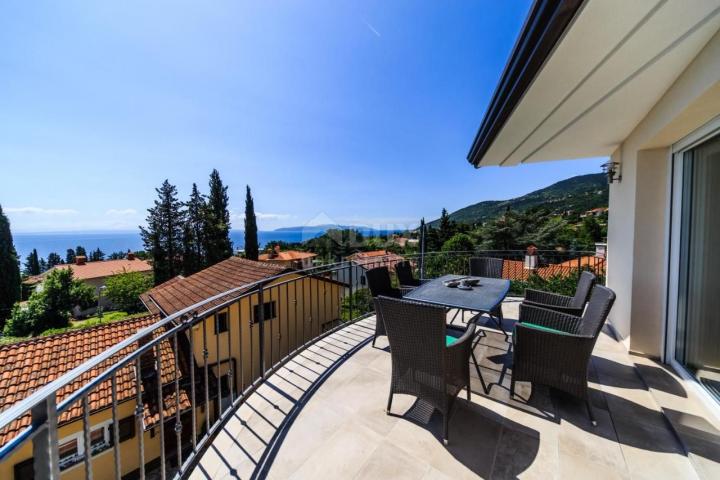 OPATIJA, LOVRAN, IKA- villa 380m2 s panoramskim pogledom na more i bazenom + uređena okućnica 700m2