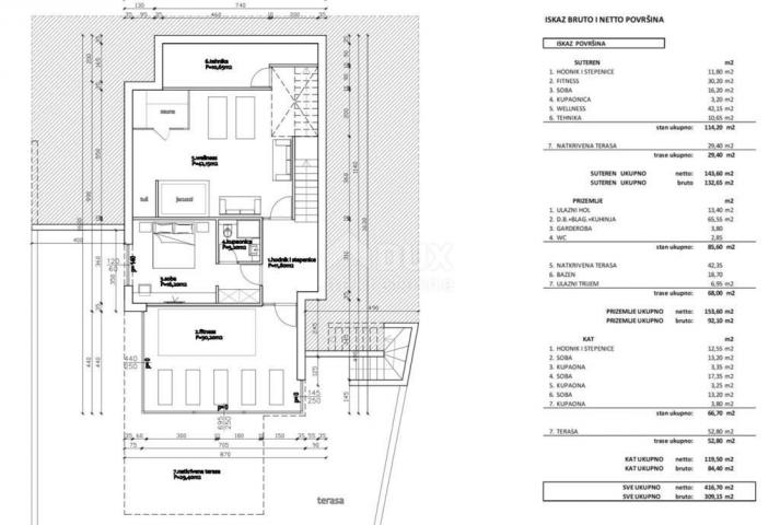 OPATIJA, IČIĆI – Baugrundstück für Villa mit Pool in der Nähe von Opatija mit Baugenehmigung, Meerbl