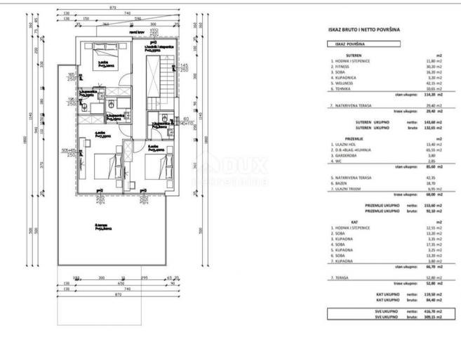 OPATIJA, IČIĆI – Baugrundstück für Villa mit Pool in der Nähe von Opatija mit Baugenehmigung, Meerbl