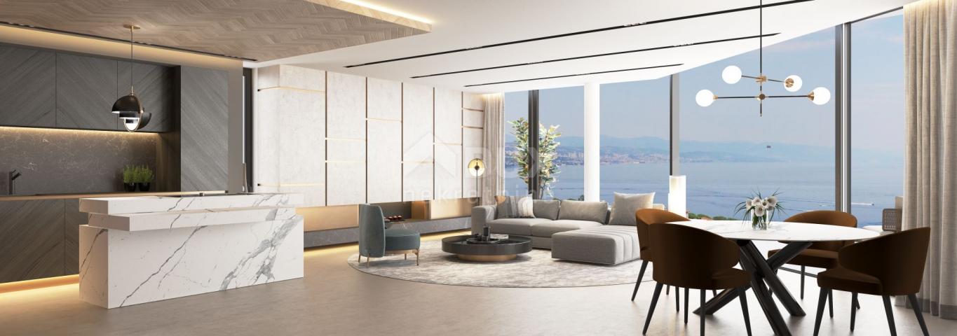 OPATIJA, ZENTRUM – prestigeträchtiges Penthouse oberhalb des Zentrums von Opatija in einem neuen Geb