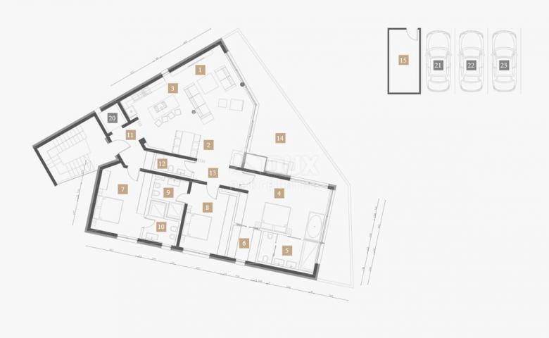 OPATIJA, ZENTRUM – prestigeträchtiges Penthouse oberhalb des Zentrums von Opatija in einem neuen Geb