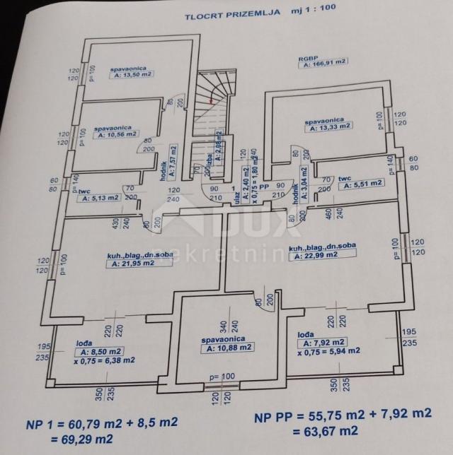 RAB ISLAND, BARBAT - 2BR+DB on the 1st floor of a new building, 65m2