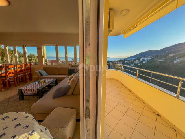 OPATIJA, IČIĆI - larger apartment with terrace, panoramic sea view, 250 meters from the beach