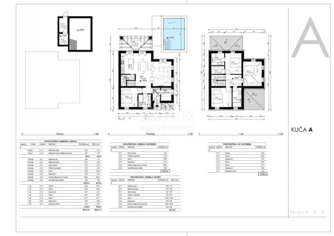 KRK ISLAND, TRIBULJE - a project of 5 residential units with swimming pools