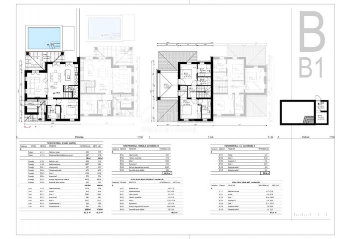 KRK ISLAND, TRIBULJE - a project of 5 residential units with swimming pools