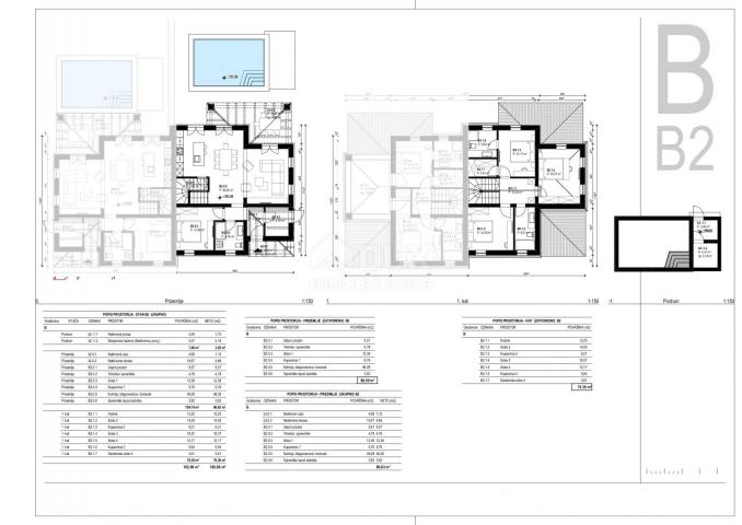 KRK ISLAND, TRIBULJE - a project of 5 residential units with swimming pools