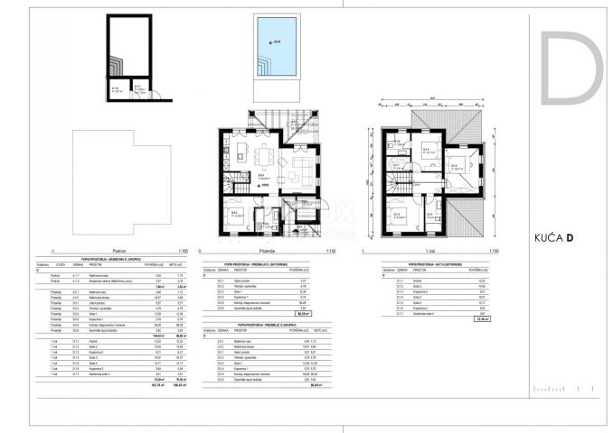 KRK ISLAND, TRIBULJE - a project of 5 residential units with swimming pools