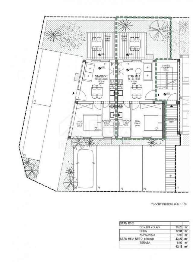 CRES ISLAND, MELIN, 1-Zimmer-Wohnung in einem neuen Gebäude in toller Lage