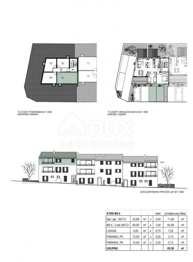 CRES ISLAND, MELIN, 2-Zimmer-Wohnung in einem neuen Gebäude in toller Lage