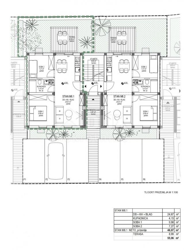 CRES ISLAND, MELIN, 2-Zimmer-Wohnung in einem neuen Gebäude in toller Lage