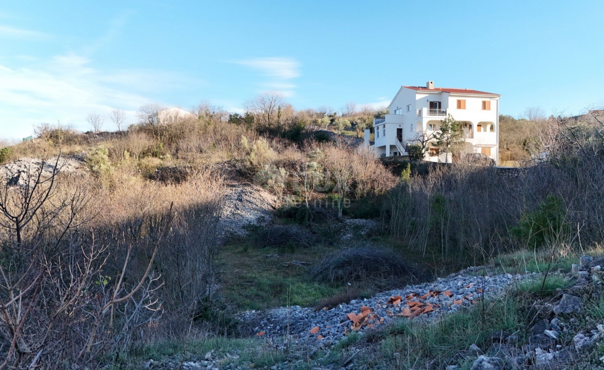 INSEL KRK, VRBNIK (Mitte) - Baugrundstück + konzeptionelle Lösung mit einzigartigem Design