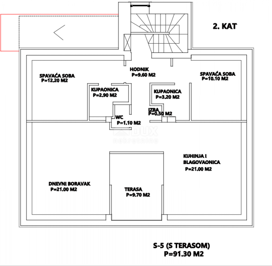 RIJEKA, TURNIĆ - nova zgrada sa 6 stanova za investiciju, parking, pogled