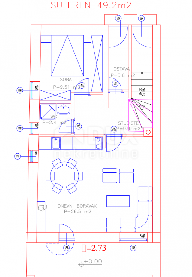 PAG, ZUBOVIĆI - Haus mit 4 Wohnungen in der Nähe von Novalja