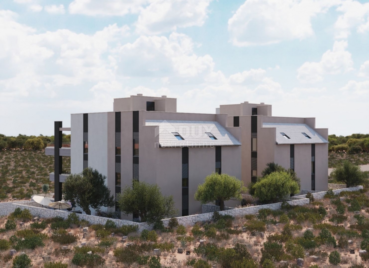 DIE INSEL PAG, ŠIMUNI, moderne Apartments in einem herrlichen Neubau, Meerblick, eine Seltenheit im 