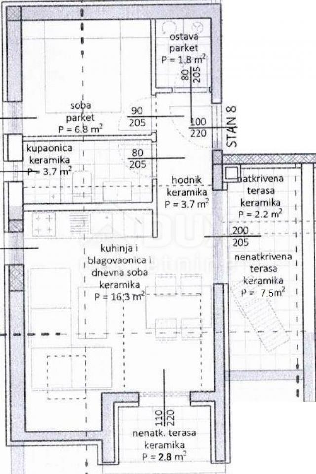 ZADAR, TURANJ - Moderne Wohnung, erste Reihe zum Meer, S8