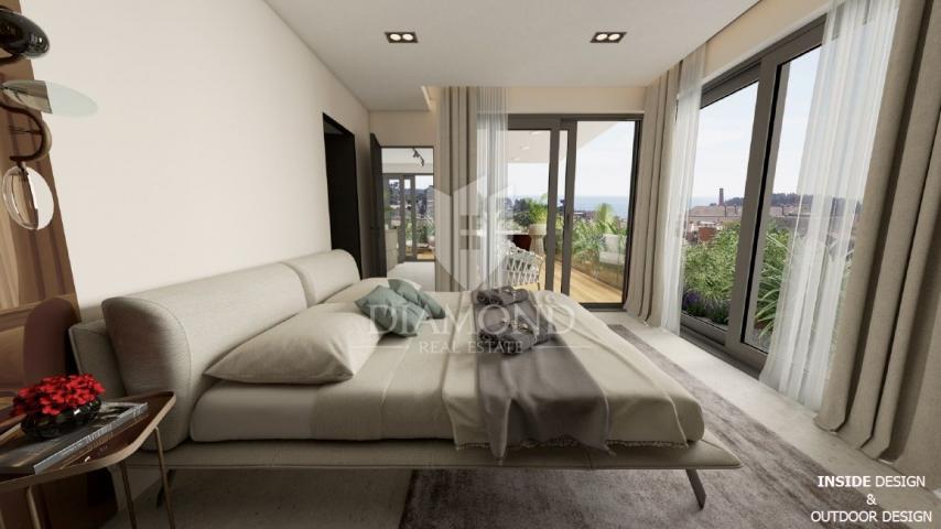 Rovinj, penthouse sa pogledom na more blizu centra