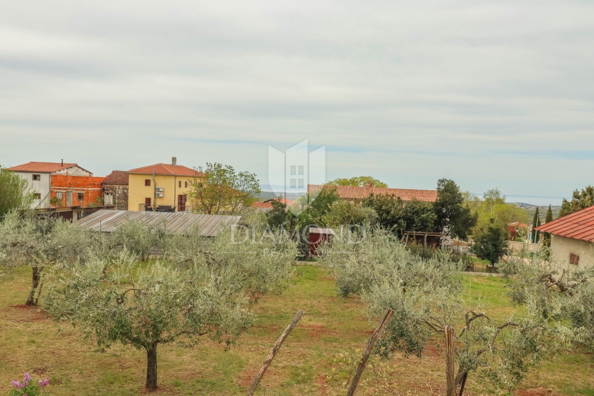 Porepč, Umgebung von Häusern mit großem Garten und Meerblick